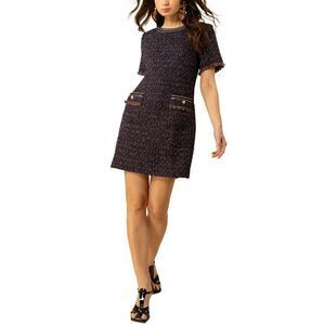 Hale Bob Womens Regina Wool-Blend Mini Dress